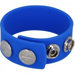 Titus Silicone Series: Silicone Wide Cock and Ball Strap - Blue Sex Toy Titus Silicone Series: Silicone Wide Cock and Ball Strap - Blue Sex Toy