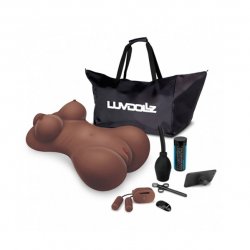 LuvDollz Remote Control Vibrating Fuck Buddy Doll - Mocha Boxcover