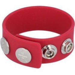 Titus Silicone Series: Silicone Wide Cock and Ball Strap - Red Sex Toy Titus Silicone Series: Silicone Wide Cock and Ball Strap - Red Sex Toy