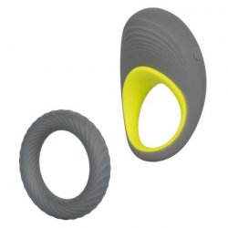 Link Up: Edge Vibrating Cock Ring - Slate and Green Boxcover