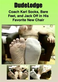 Coach Karl Socks, Bare Feet, and Jack Off in His Favorite New Chair Boxcover