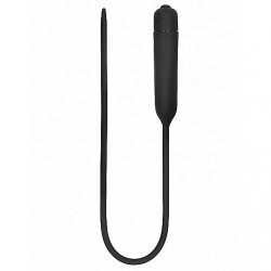 Shots Extra Long Silicone Vibrating Urethral Sounding Plug - Black Boxcover