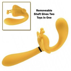 Evolved The Monarch Triple Shaft Strapless Strap-on Vibrator - Orange Evolved The Monarch Triple Shaft Strapless Strap-on Vibrator - Orange Boxcover