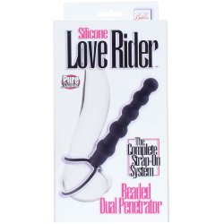 Silicone Love Rider: Beaded Dual Penetrator - Black Silicone Love Rider: Beaded Dual Penetrator - Black Boxcover