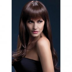 Smiffy: The Fever Wig Collection Sienna 26" Long Wavy & Fringe - Brown Smiffy: The Fever Wig Collection Sienna 26" Long Wavy & Fringe - Brown Boxcover
