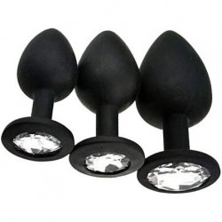 Trainer Silicone Jeweled Trio Butt Plug Set, The Boxcover