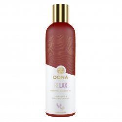Dona Essential Massage Oil Relax - Lavender and Tahitian Vanilla - 4oz. Dona Essential Massage Oil Relax - Lavender and Tahitian Vanilla - 4oz. Boxcover