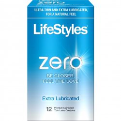 LifeStyles Zero Extra Lubricated - 12 Pack Sex Toy LifeStyles Zero Extra Lubricated - 12 Pack Sex Toy