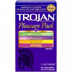 Trojan Pleasure Pack Lubricated - 12 Pack Trojan Pleasure Pack Lubricated - 12 Pack Boxcover