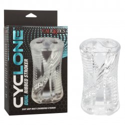 Cyclone Dual Ribbed Stroker - Clear Boxcover