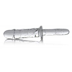 Master Series Brutus Glass Dildo Thruster - Clear Sex Toy Master Series Brutus Glass Dildo Thruster - Clear Sex Toy