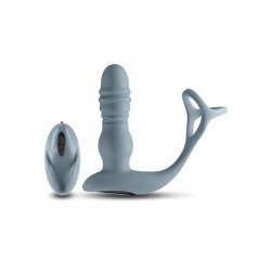Renegade The Handyman Penis Harness and Prostate Thruster with Remote - Gray Sex Toy