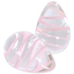Crystal Premium Glass - Kegel Eggs - Clear with Pink Stripes Crystal Premium Glass - Kegel Eggs - Clear with Pink Stripes Boxcover