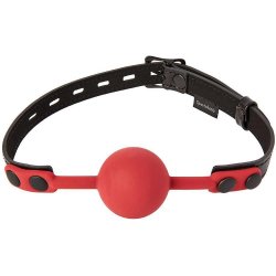Saffron Ball Gag - Black & Red Sex Toy Saffron Ball Gag - Black & Red Sex Toy