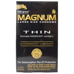 Trojan Magnum Thin Lubricated - 12 Pack Trojan Magnum Thin Lubricated - 12 Pack Boxcover