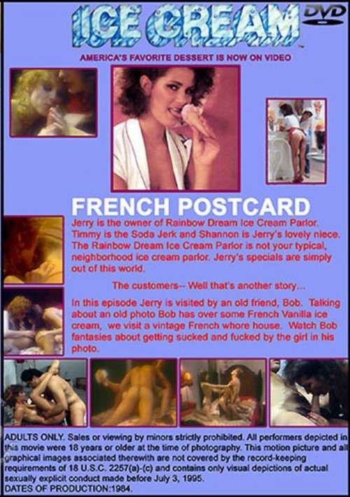 Vintage French Postcards - Ice Cream - French Postcard (1984) by Domain Girls - HotMovies