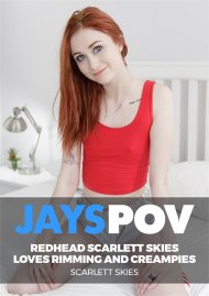 Redhead Scarlett Skies Loves Rimming and Creampies Boxcover