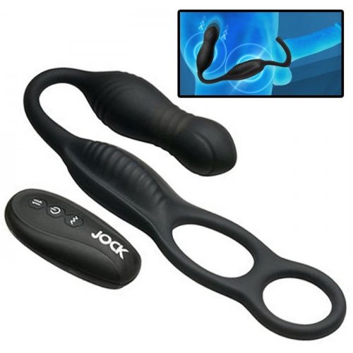 Jock Hyper Dual Motor Thrusting and Vibrating Anal Plug with Cock Ring and  Remote Control | Sex Toys & Adult Novelties @ Porn Video Database