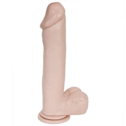 Basix 12" Dong W/Suction Cup - Flesh Sex Toy Basix 12" Dong W/Suction Cup - Flesh Sex Toy