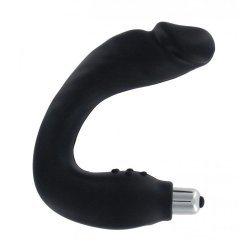 Trinity Realistic Vibrating P-spot Massager - Black Sex Toy Trinity Realistic Vibrating P-spot Massager - Black Sex Toy