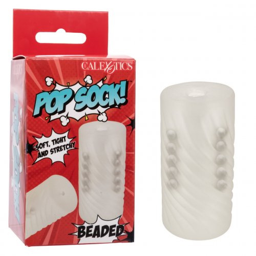 sock sex toy Pop Sock! Beaded Stroker - Clear