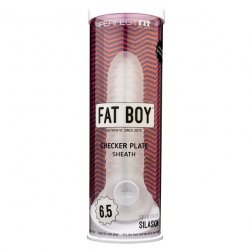 Perfect Fit: Fat Boy 6.5" Large Penis Extender Sheath - Checker Plate Texture Perfect Fit: Fat Boy 6.5" Large Penis Extender Sheath - Checker Plate Texture Boxcover
