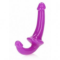 Shots RealRock 6" Inch Glow-in-the-Dark Strapless Strap-On - Purple Boxcover