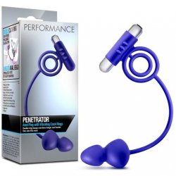 Performance Penetrator Anal Plug with Vibrating Cock Rings - Indigo Performance Penetrator Anal Plug with Vibrating Cock Rings - Indigo Boxcover