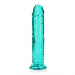 Shots RealRock 10" Inch Straight Crystal Clear Dildo - Turquoise Shots RealRock 10" Inch Straight Crystal Clear Dildo - Turquoise Boxcover
