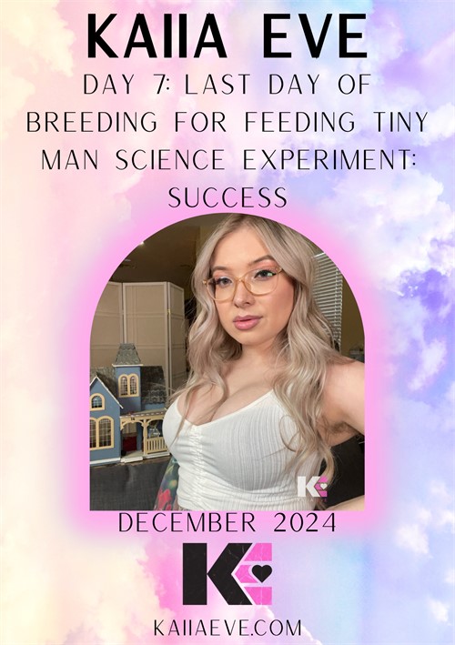 Day 7: LAST DAY Of Breeding For Feeding Tiny Man Science Experiment: Success Day 7: LAST DAY Of Breeding For Feeding Tiny Man Science Experiment: Success