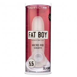 Perfect Fit: Fat Boy 5.5" Extra Large Penis Extender Sheath - Micro Ribbed Texture Sex Toy