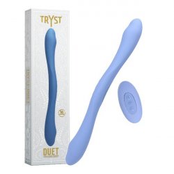 Tryst Duet Double Ended Vibrator with Wireless Remote - Periwinkle Blue Sex Toy