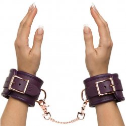 Fifty Shades Freed: Cherished Collection Leather Wrist Cuffs Purple With Gold Color Chain Fifty Shades Freed: Cherished Collection Leather Wrist Cuffs Purple With Gold Color Chain Boxcover