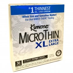 Kimono Micro Thin XL Condoms - 36 Pack Kimono Micro Thin XL Condoms - 36 Pack Boxcover