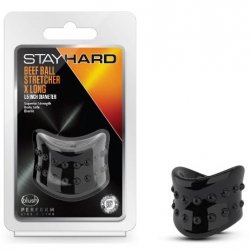 Stay Hard: Beef Ball Stretcher X Long - 1.5 Inch Diameter - Black Boxcover