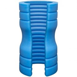 OptiMALE TRUSKYN Silicone Stroker Ribbed - Blue Sex Toy OptiMALE TRUSKYN Silicone Stroker Ribbed - Blue Sex Toy