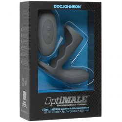 OptiMALE Vibrating Rechargeable Cock Cage with Wireless Remote - Slate OptiMALE Vibrating Rechargeable Cock Cage with Wireless Remote - Slate Boxcover