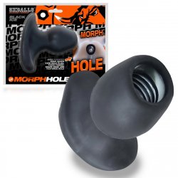 Ox Balls Morphhole #1 Small Gaper Plug - Black Ice Ox Balls Morphhole #1 Small Gaper Plug - Black Ice Boxcover