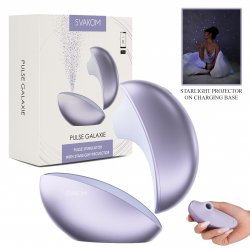 Svakom Pulse Galaxie Stimulator App Compatible Clitoral Stimulator with Remote and Starlight Projector - Metallic Lilac Sex Toy