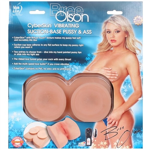 Bree Olson Cyberskin Vibrating Suction Base Pussy And Ass Sex Toys 