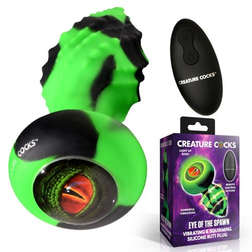 Creature Cocks Eye of the Spawn Vibrating & Squirming Silicone Butt Plug  with Remote | Sex Toys & Adult Novelties @ Porn Video Database
