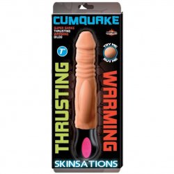Skinsations Cum Quake Thrusting Warming Dildo w/ Clitoral Stimulator Skinsations Cum Quake Thrusting Warming Dildo w/ Clitoral Stimulator Boxcover