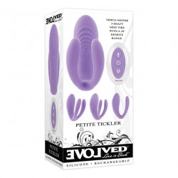 Evolved Petite Tickler Mini Vibe with Remote - Purple Boxcover
