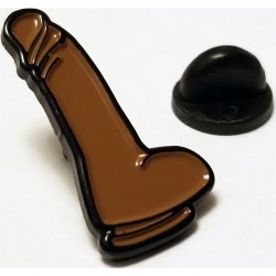 Wood Rocket Soft Enamel Pin - Brown Dildo Wood Rocket Soft Enamel Pin - Brown Dildo Boxcover