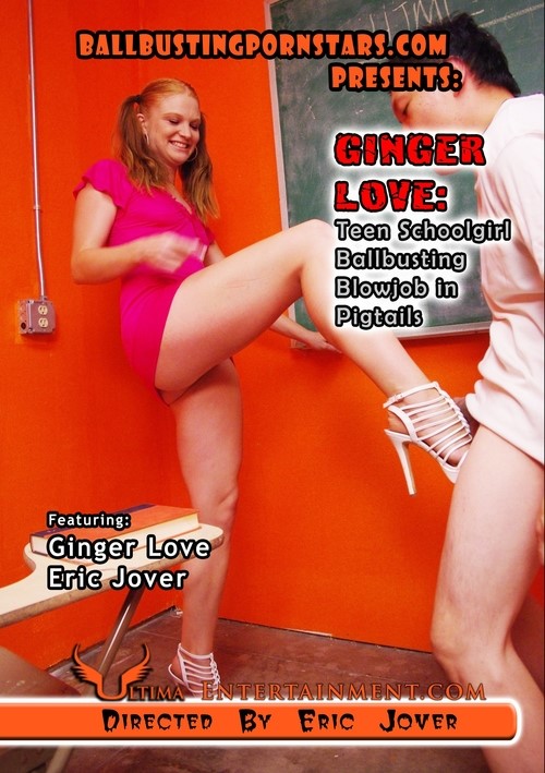 Ginger Love - Teen Schoolgirl Ballbusting Blowjob In Pig Tails