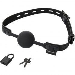 Sincerely Locking Lace Ball Gag - Black Sincerely Locking Lace Ball Gag - Black Boxcover