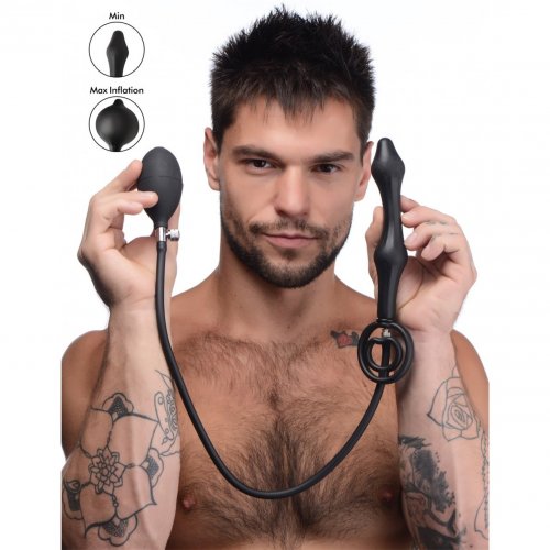 500px x 500px - Master Series Devils Rattle Inflatable Silicone Anal Plug with Cock and  Ball Ring | Sex Toys & Adult Novelties @ Latino Guys Porn