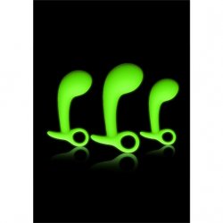 Shots Ouch! Silicone Prostate Plug Trainer Set - Glow in the Dark Shots Ouch! Silicone Prostate Plug Trainer Set - Glow in the Dark Boxcover