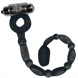 Hung: Deep Snake Vibrating Anal Beads & Cock Ring - Black Sex Toy Hung: Deep Snake Vibrating Anal Beads & Cock Ring - Black Sex Toy