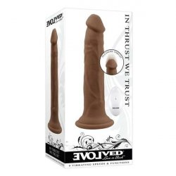 Evolved In Thrust We Trust 9.5" Thrusting Remote Controlled Dildo - Dark Sex Toy